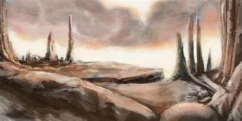 Painting Practise Rocky Landscape By Empressaki On Deviantart