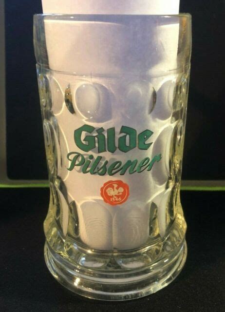 Gilde Pilsener Cock Logo Handled 4 Liter Rastal Glass Beer Mug Hannover Germany Ebay