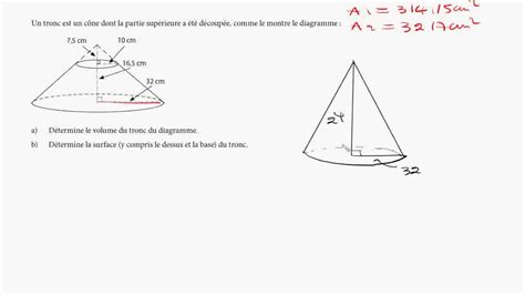 Unite 4 Lecon 18 Aire Et Volume Tronc De Cone Partie 29 Youtube