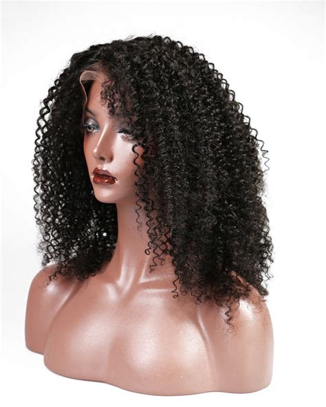 Kinky Curly Full Lace Human Hair Wigs Brazilian Remy Hair Lace Wigs For