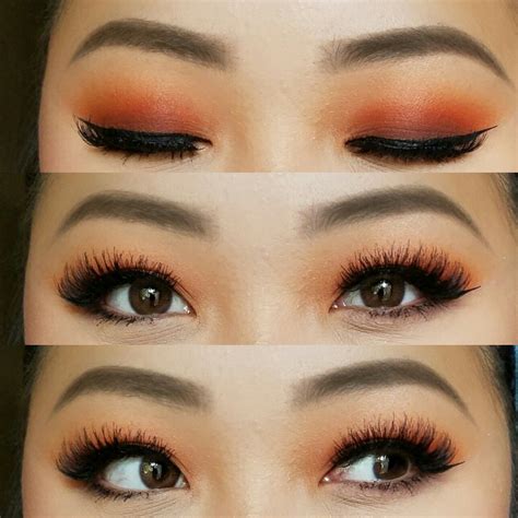 Soft Smokey Orange Makeup Great Look For Monolids Makeup For Asian