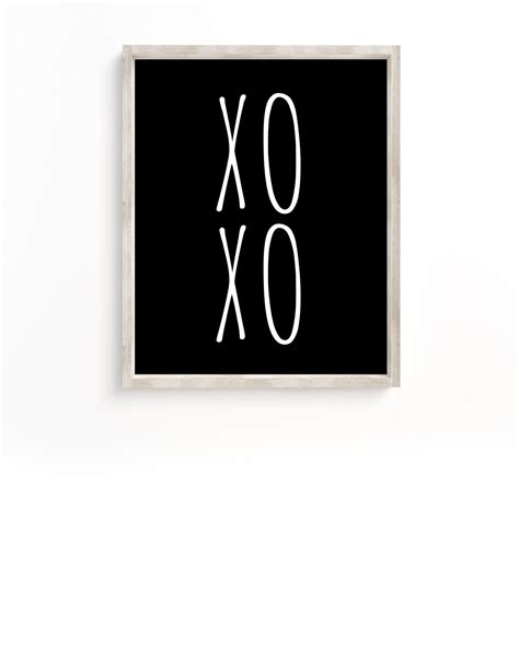 Black And White Xoxo Printable Wall Art In 300 Dpi  And Pdf Etsy