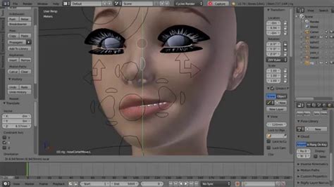 Blender 3d Face Rig Mouth Upgrade Nose Cheek Controls Youtube