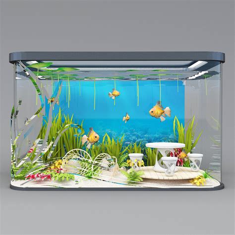 3d Fishes Aquarium Turbosquid 1484006