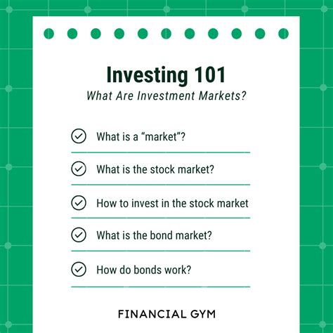 Investing 101 What Are Investment Markets