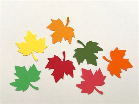 Autumn Leaves Paper Cutouts Die Cuts Paper Name Tags Etsy