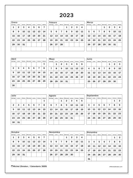 Calendario 2023 Para Imprimir “chile Ds” Michel Zbinden Cl