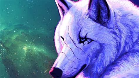 Galaxy Anime Wolves Wallpapers On Wallpaperdog