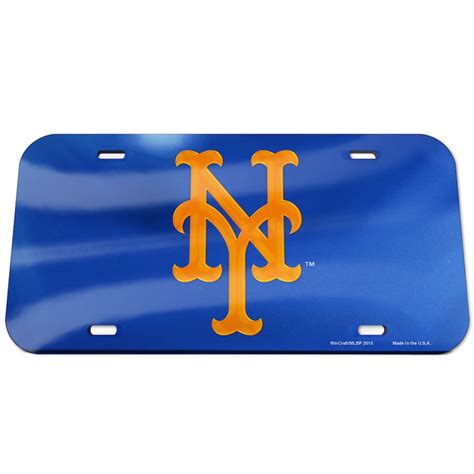 Wincraft New York Mets Logo Crystal Mirror License Plate