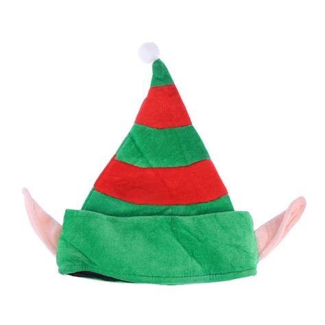 1 Pc Christmas Elf Hat Creative Funny Cute Flannelette Cap Decor Props
