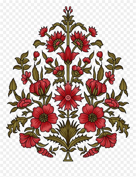 Download Mughal Flower Motif Clipart 5432428 Pinclipart