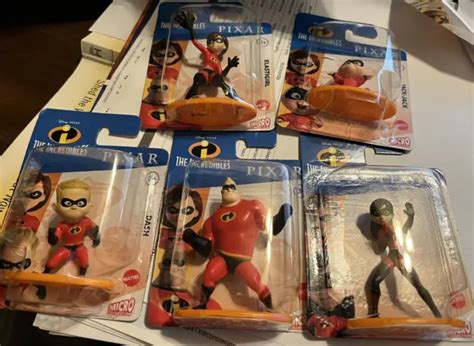 MATTEL MICRO COLLECTION Disney Pixar The Incredibles Complete Set Of 5