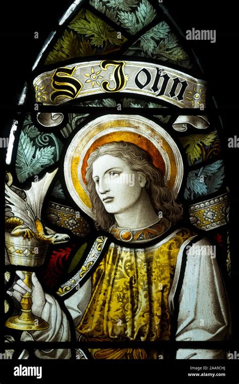 Saint John Stained Glass St Mary The Virgin Church Staverton