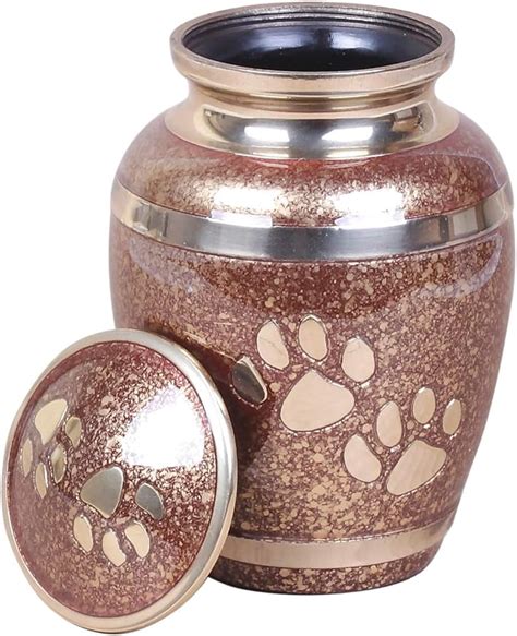 Pet Cremation Urn For Ashes With Paw Print Design Pet Dog Cat Memorial