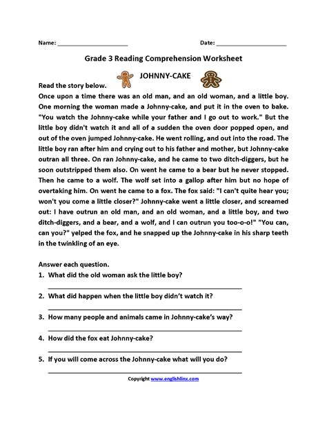 Free Printable Reading Comprehension Worksheets Grade 3 Printable