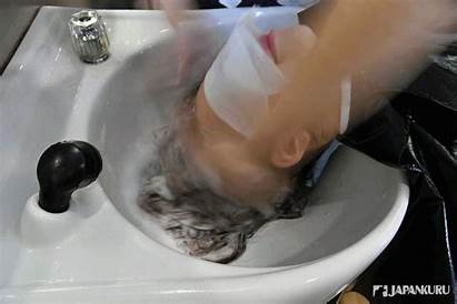Washing Japanese Beauty Trendy Hair Lady Salon