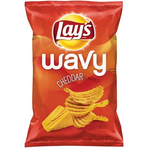 Lays Wavy Cheddar Flavored Potato Chips 775 Oz