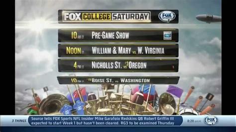 Fox College Saturday On Fox Sports 1 Kickoff Youtube