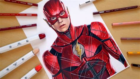 Signup for free weekly drawing tutorials Speed Drawing: The Flash | Justice League - YouTube
