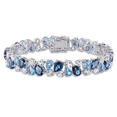 Miadora Signature Collection Sterling Silver Blue Topaz And Created