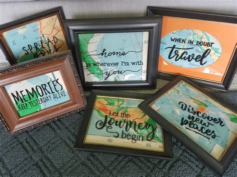 2 Back To School Map Projects Custom Framed Art Map Projects Diy