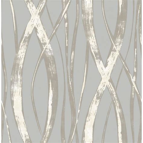 Seabrook Designs Barbados Metallic Silver And Gray Weaving Wallpaper