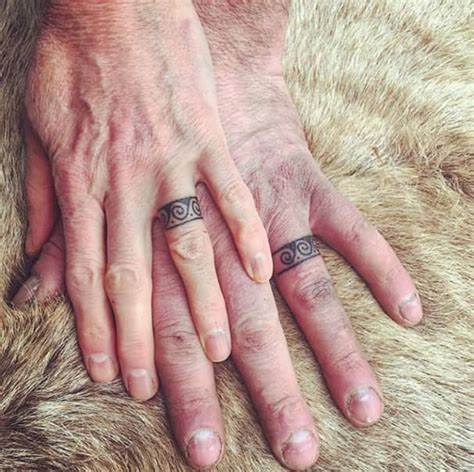 30 Lovely Ring Tattoo Designs For Couples The Xo Factor