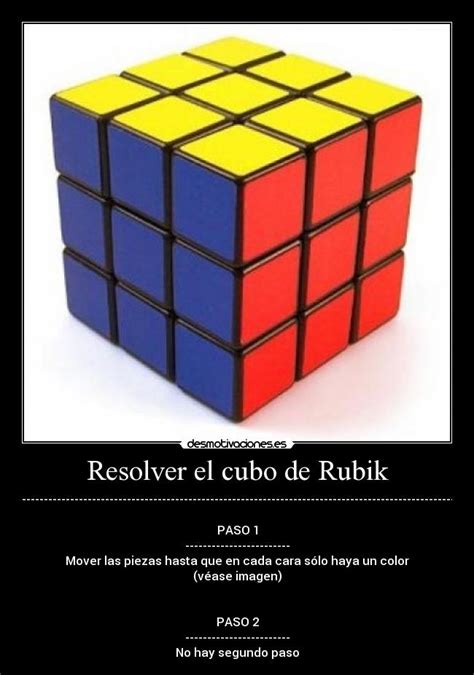 Resolver El Cubo De Rubik Desmotivaciones
