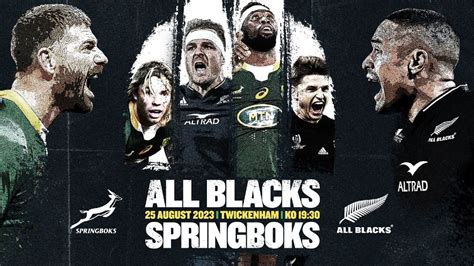 New Zealand Vs South Africa Twickenham August Rugby Union