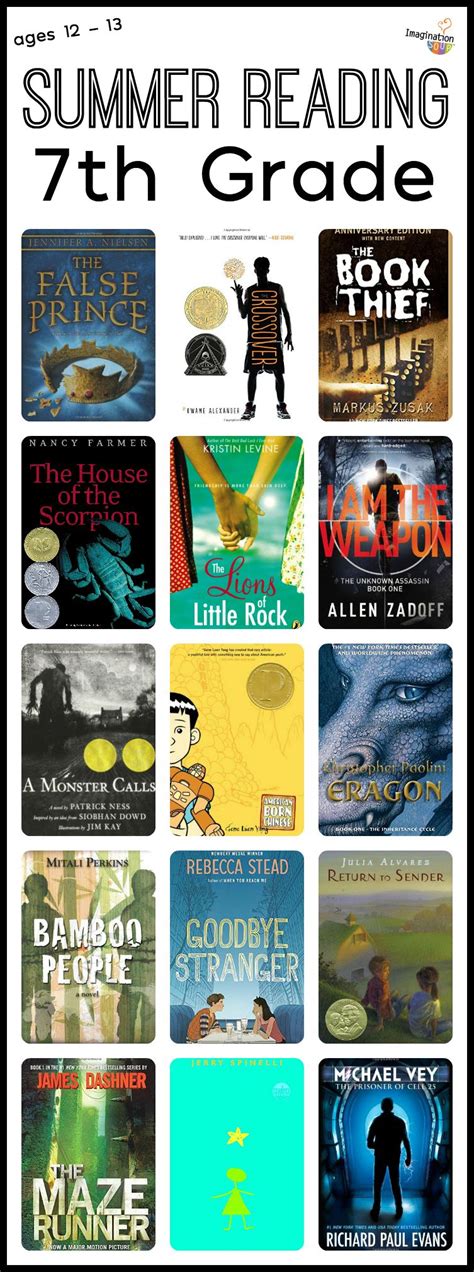 7th Grade Summer Reading List Ages 12 13 Summer Reading Lists