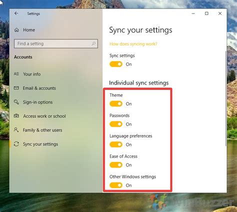 How To Configure Windows 10 Sync Settings Winbuzz