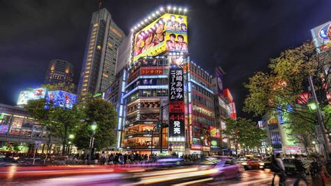 Download Wallpaper 1920x1080 Mean Streets Japan Tokyo Night Hdr