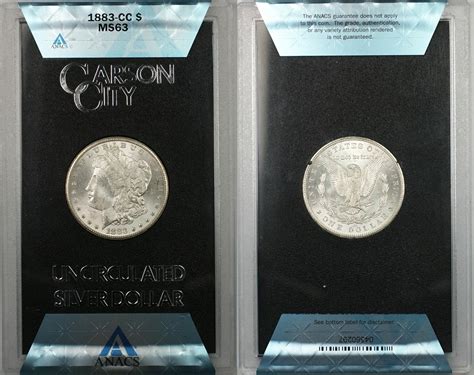 Dollar 1883 Cc Uncirculated Morgan Silver Coin 1 Anacs Ms 63 1l Ma Shops