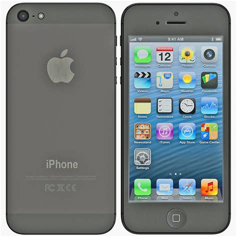 Apple Iphone 5 Black 3d Model 49 Max Obj Lwo C4d Fbx 3ds Free3d