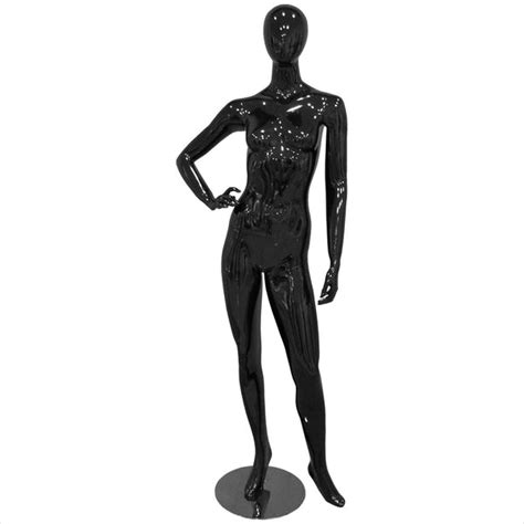female fiber glass mannequin with right hand on hip michelle 3 b w store fixture showcase