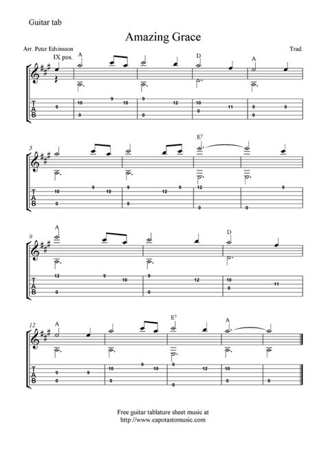 Hi everybody, this is caren from guitar tricks and in this lesson i'll be teaching you the traditional song amazing grace. amazing grace | guitar tab sheet music | Pinterest ...