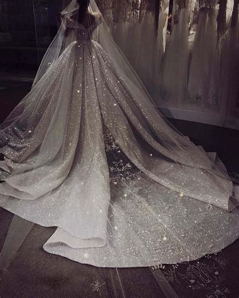 Princess Style Glitter Wedding Dresses 2020 Ball Gown Phylliscouture Glitter Wedding Dress