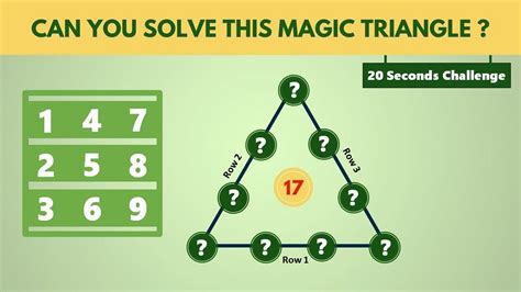 Math Riddles Can You Solve This Magic Triangle Puzzle In 20 Seconds