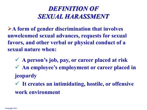 Definition Of Sexual Harassment