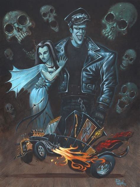 Pin By Daily Doses Of Horror And Hallow On The Munsters Rockabilly Art
