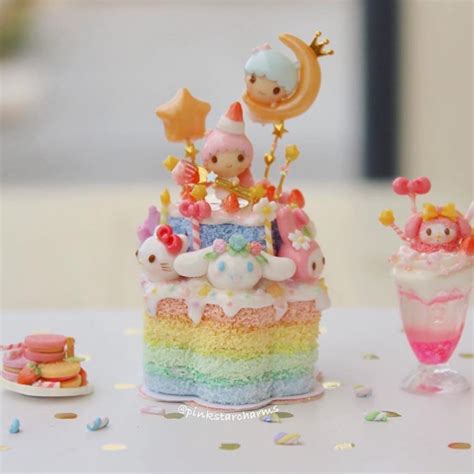 Sanrio Cake Rainbow Cake Desserts Cake