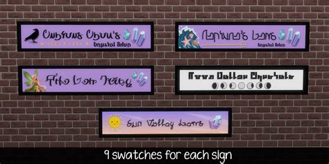 Talias Witchy Sims 4 Cc — Witchy Crystal Shop Signs Sims 4 Base Game