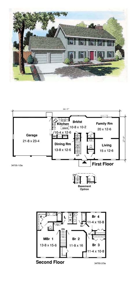 Classic Two Story Southern Colonial Floor Plan Colonial House Plans