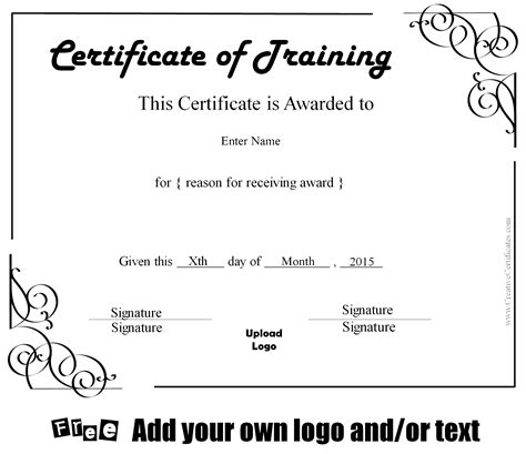 Free Printable Training Certificates Free Printable Templates