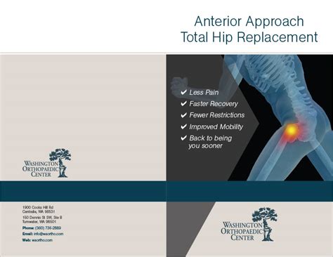 washington orthopedic center hip brochure