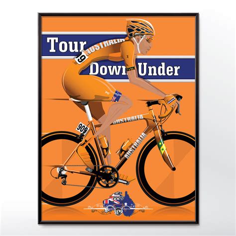 Tour Down Under Australia Bicycle Race Poster