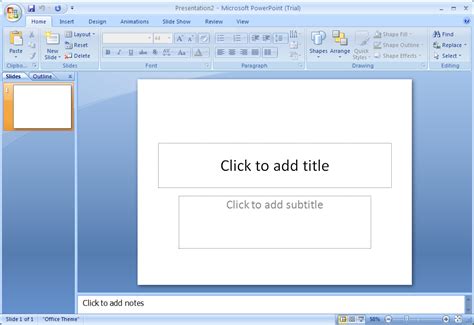 Create A Blank Presentation Presentation Operations Introduction Hot
