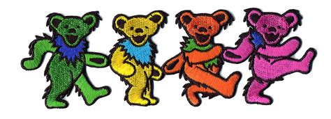 Grateful Dead Dancing Bears In Line Patch Sunshine Daydream