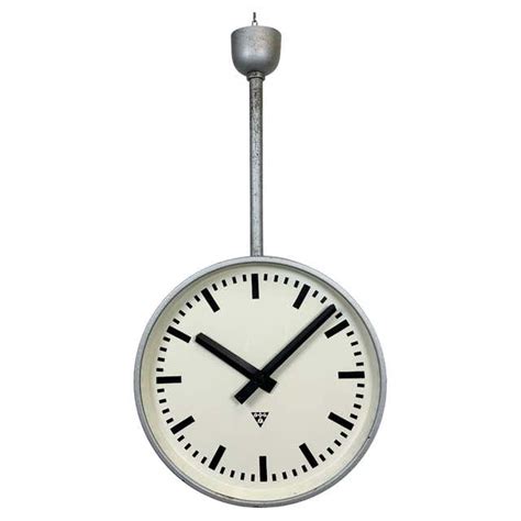 French Factory Lepaute Station Railway Clock Industrial At 1stdibs