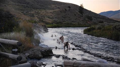Montana Boiling River Near Yellowstone And Gardner River Best Swimming